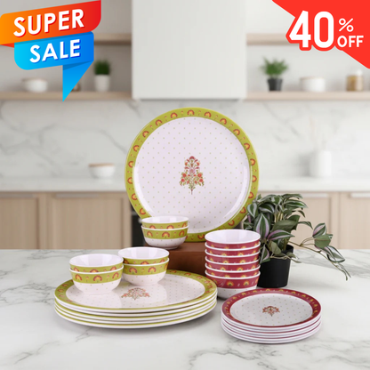 24pc Dinner Set: Bageecha