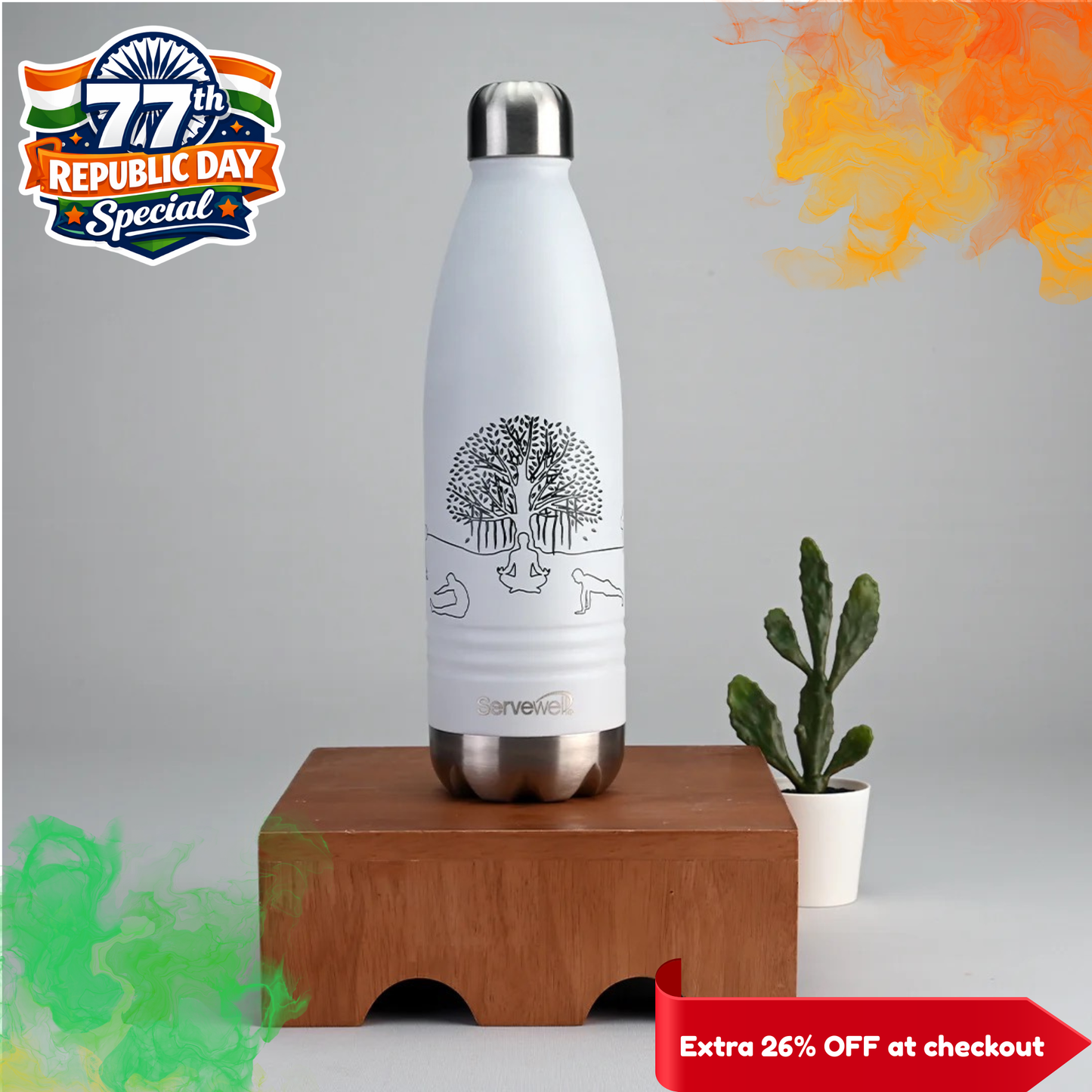 Indus SS Vacuum Bottle 1000 ml - Yoga