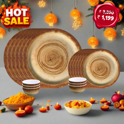 18pc Dinner Set Round Matte - Stump