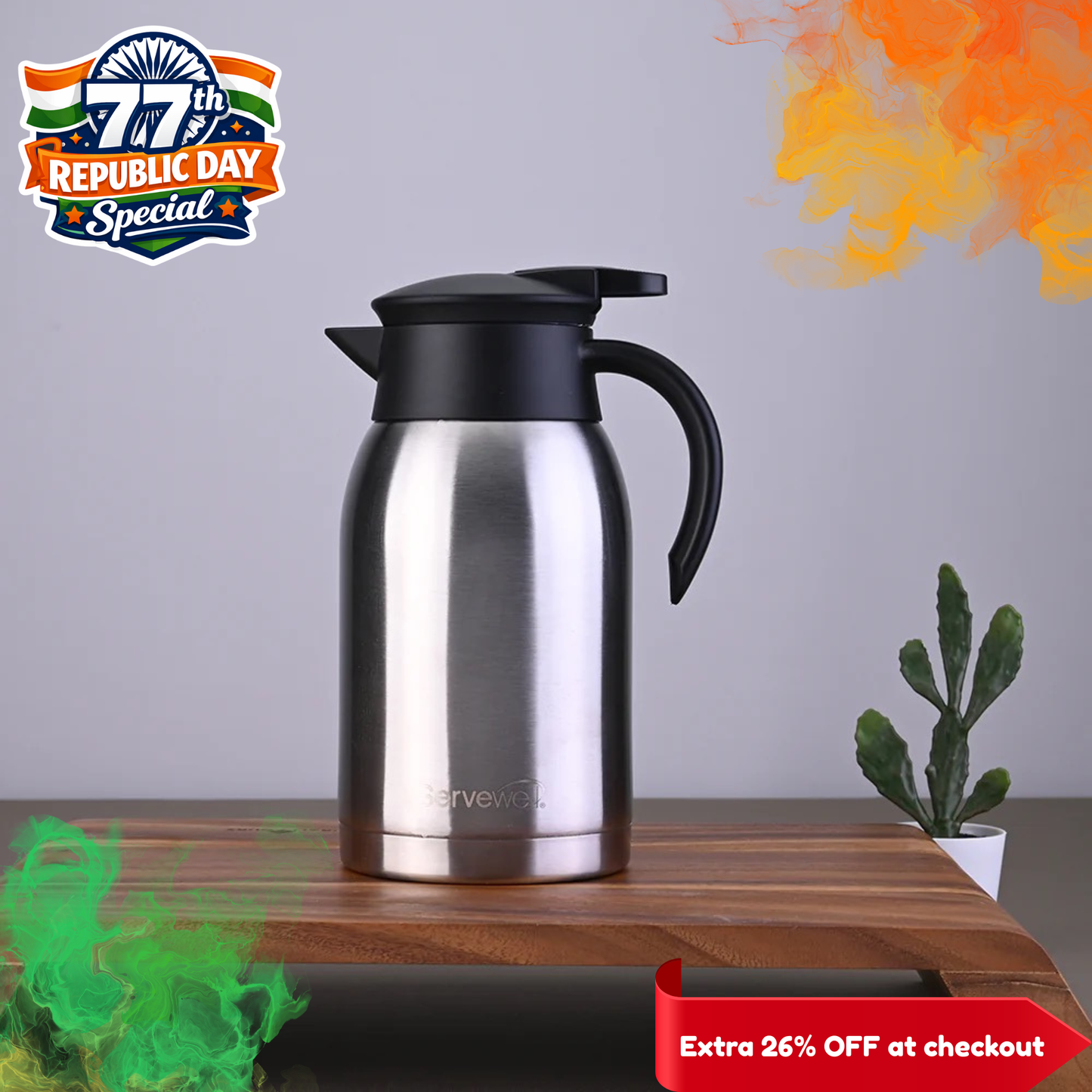 Heron SS Vacuum Jug 1000 ml - Steel