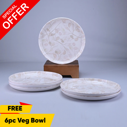 6 pc Dinner Plate Set Arch 27 cm - Moonleaf