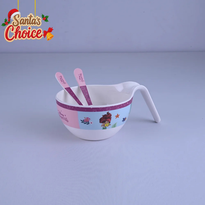 3 pc Maggie Bowl Fork & Spoon Set - Princess