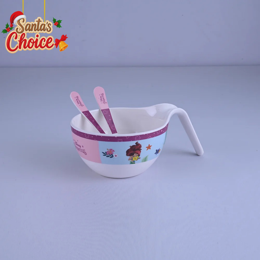 3 pc Maggie Bowl Fork & Spoon Set - Princess