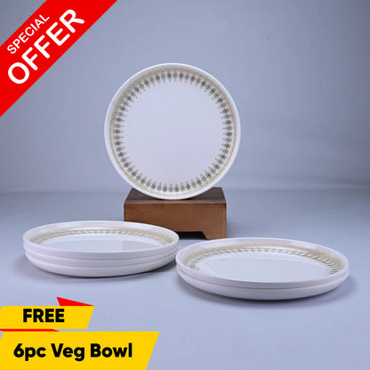 6 pc Dinner Plate Set  Arch 27 cm - Ikat