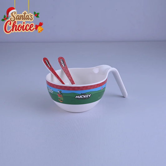 3 pc Maggie Bowl Fork & Spoon Set - Mickey