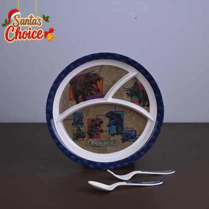 3 pc Rd 3Plate Fork & Spoon Set - Jurassic World