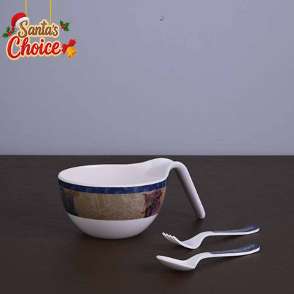 3 pc Maggie Bowl Fork & Spoon Set - Jurassic World