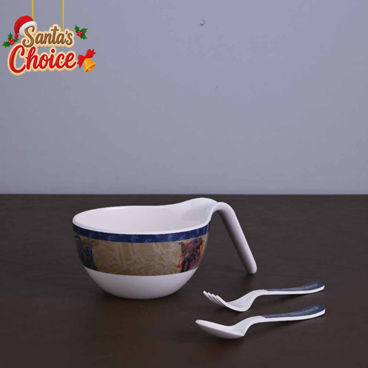 3 pc Maggie Bowl Fork & Spoon Set - Jurassic World
