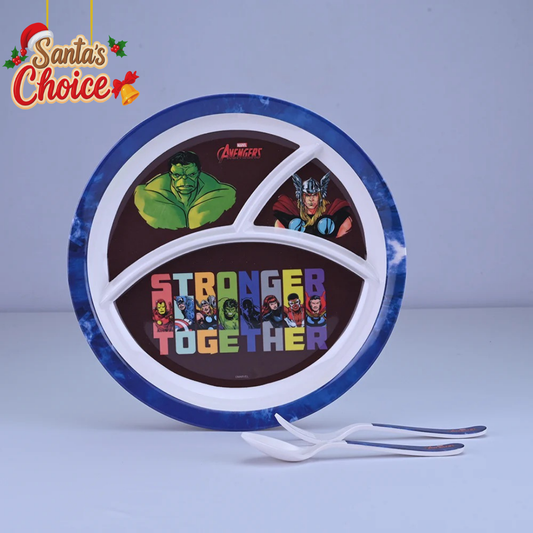 3 pc Rd 3Plate Fork & Spoon Set - Avengers