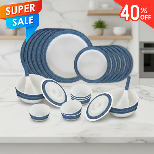 24pc Dinner Set: Denim