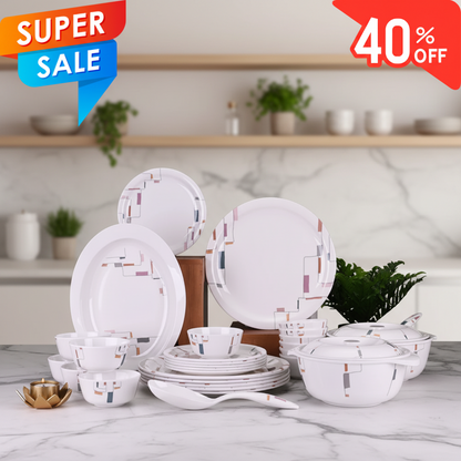 31pc Dinner Set: Cityscape