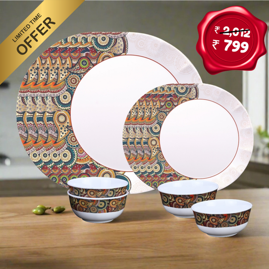 12 pc Dinner Set Dora - Tribal Paisely