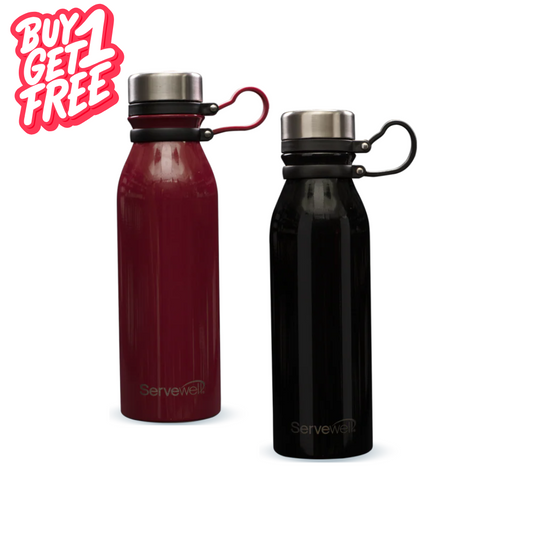 Laguna SS Vacuum Bottle 600 ml - Black and Red