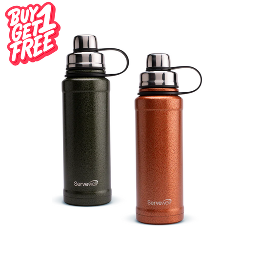 Atlanta SS Vacuum Bottle 600 ml - Green and Orange