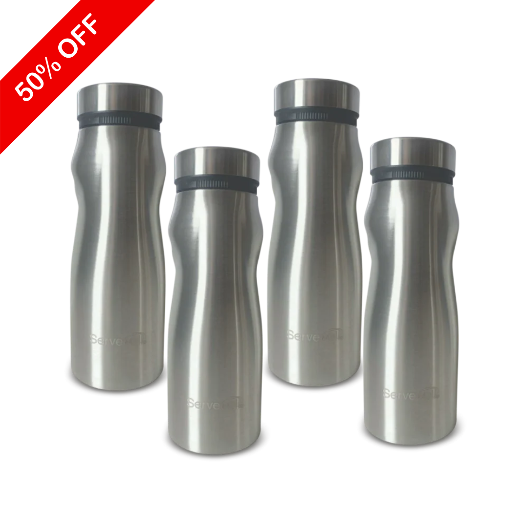 Congo Steel Fridge Bottles - Steel  (Set of 4)