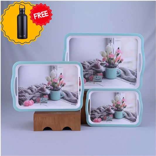 3 pc Tray Set Sturdy - Take It Easy