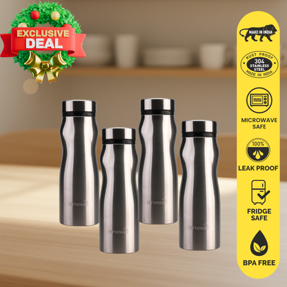 Congo Steel Fridge Bottles - Steel  (Set of 4)