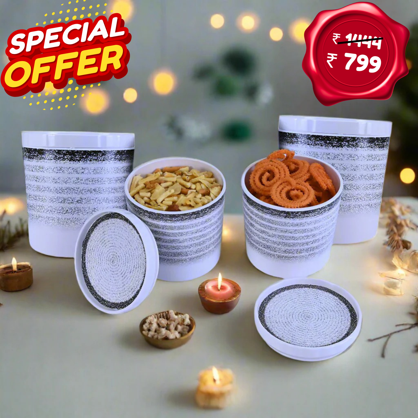 4 pc Elegant Jar Set 700 ml - Bond
