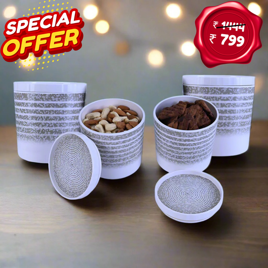 4 pc Elegant Jar Set 700 ml - Connect