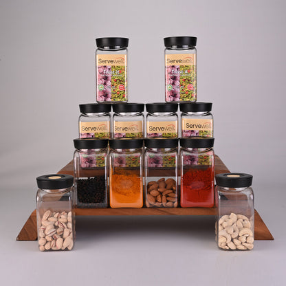 Container Airtight Twist-It Set 12 pc Square 500 ml