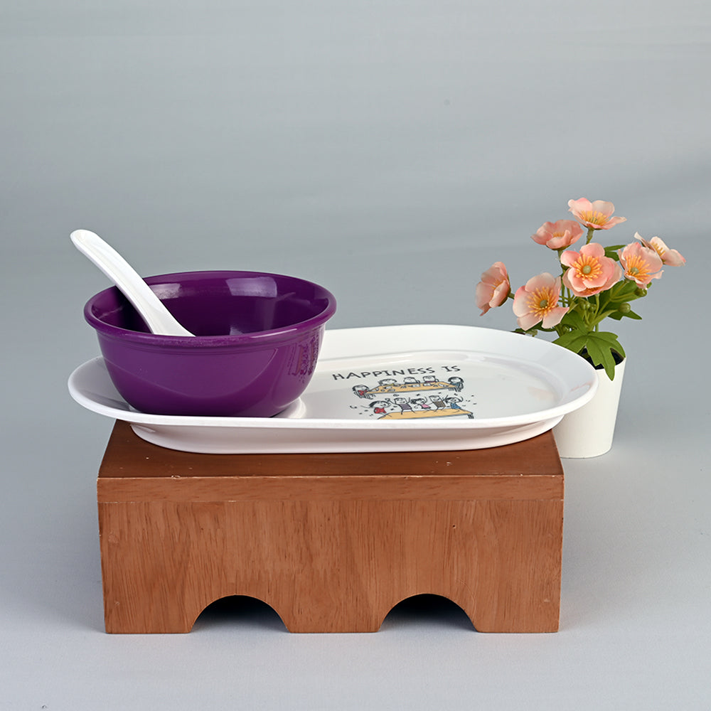 Soup Set 3 pc - Happiness Purple