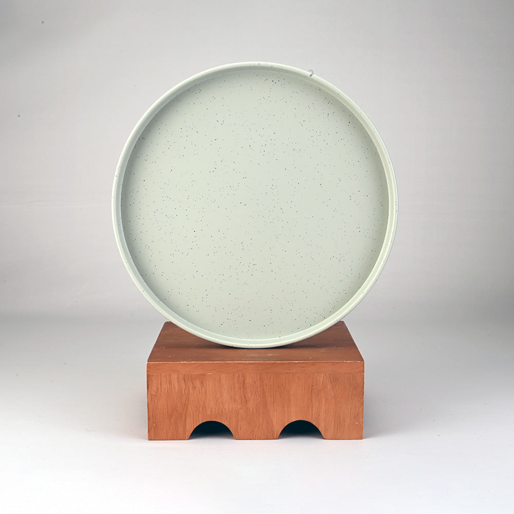 Servewell Small Plate Set 6 pc Thali 20.3 cm - Dots Green