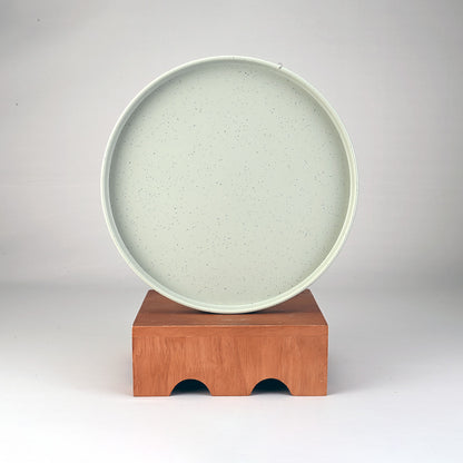 6 pc Side Plate Set Thali 20.3 cm - Dots Green