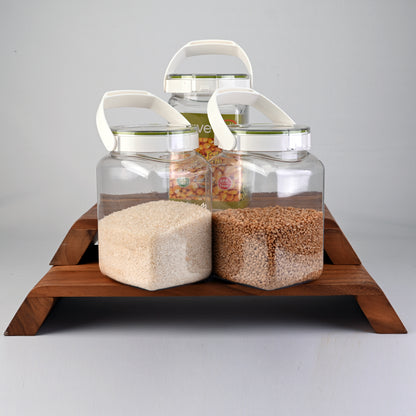 Container Airtight Tik-Tak Set 3 pc Square 2.25 ltr