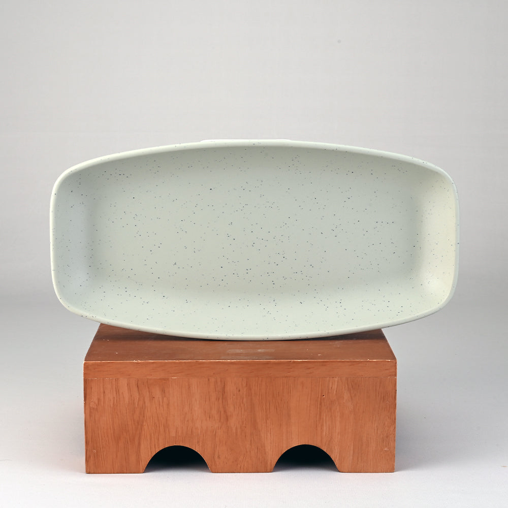 Servewell Serving Platter Thali 28 cm - Dots Green