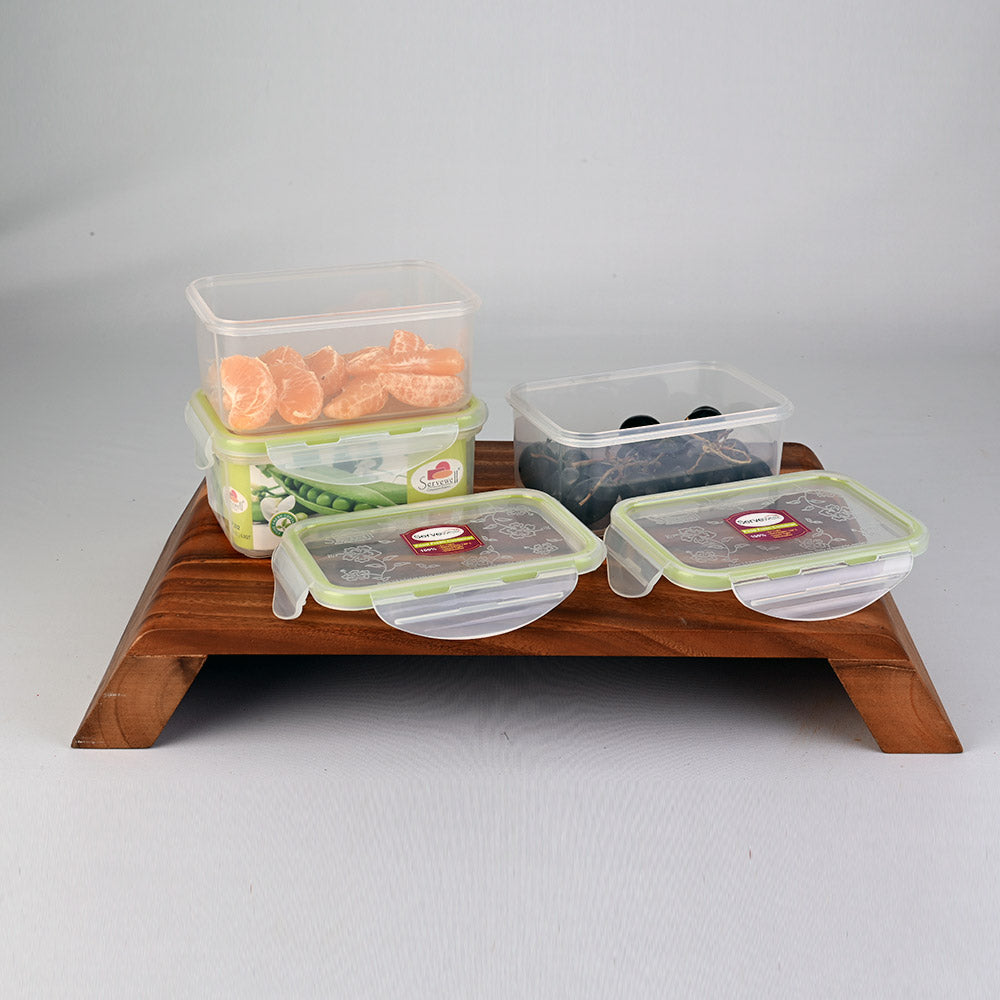 Container Food Fresh Set 3 pc Rectangular 600 ml