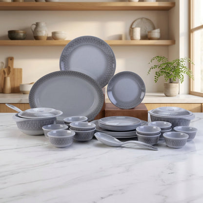 31 pc Dinner Set Gravel - Tracery