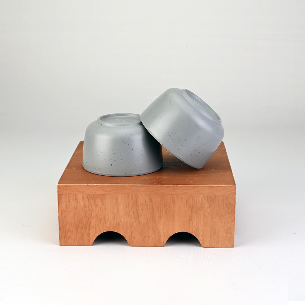 Servewell Soup Bowl Set 6 pc Thali 10 cm - Dots Grey