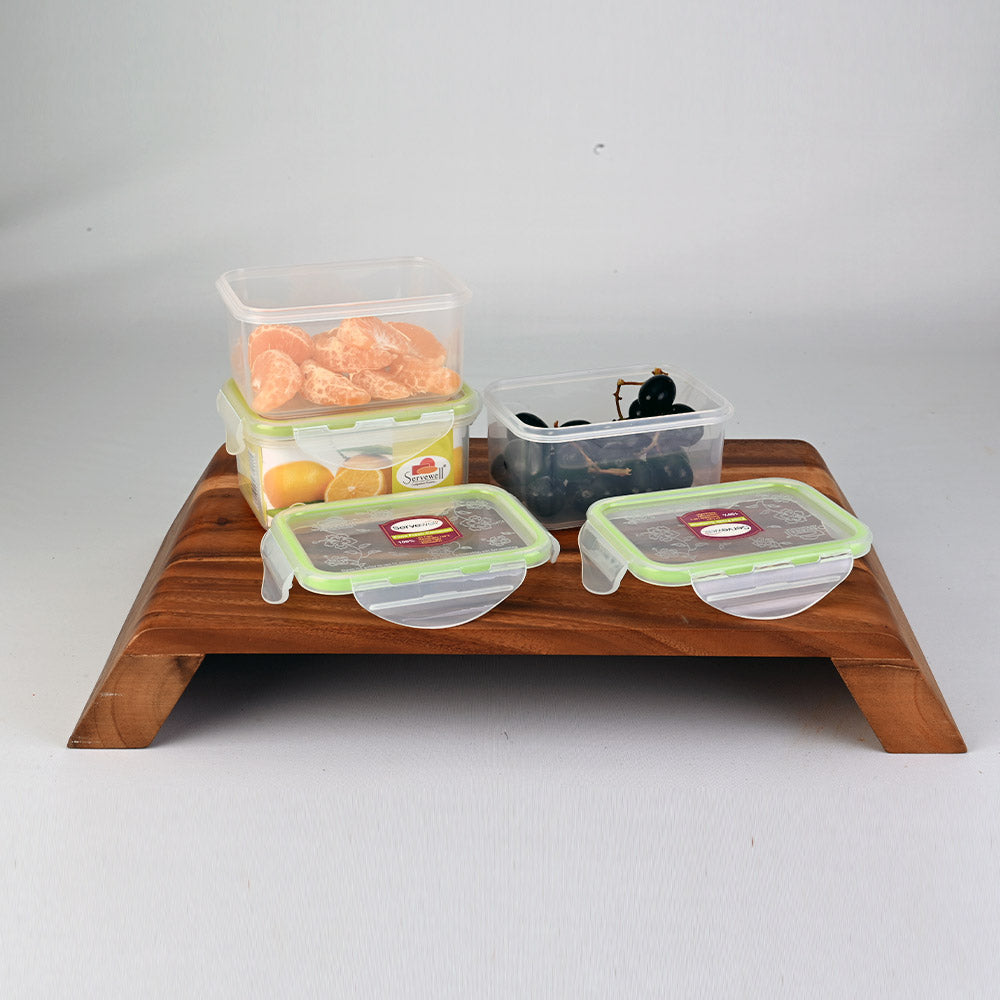 Container Food Fresh Set 3 pc Rectangular 470 ml