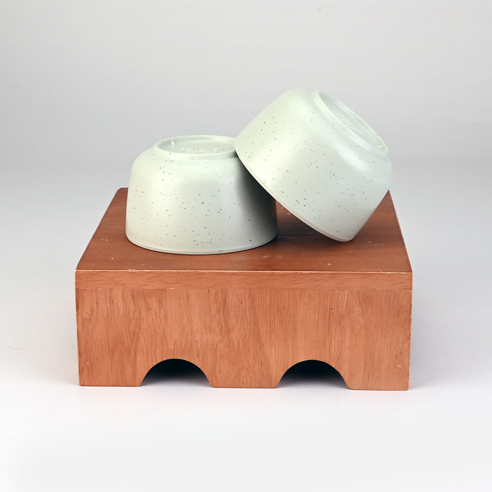 Servewell Soup Bowl Set 6 pc Thali 10 cm - Dots Green