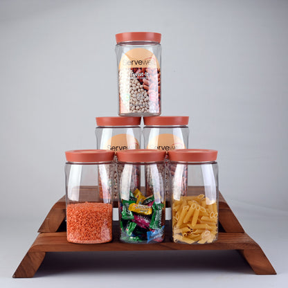 Canister Airtight Twist-It Set 6 pc Oval 1.4 ltr