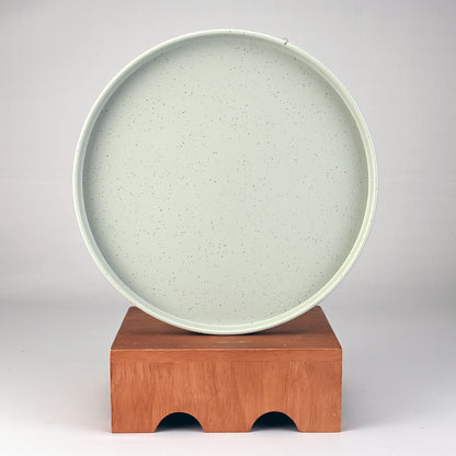 6 pc Dinner Plate Set Thali 28 cm - Dots Green