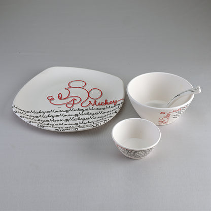 Dinner Set 4 pc - Mickey Line Art