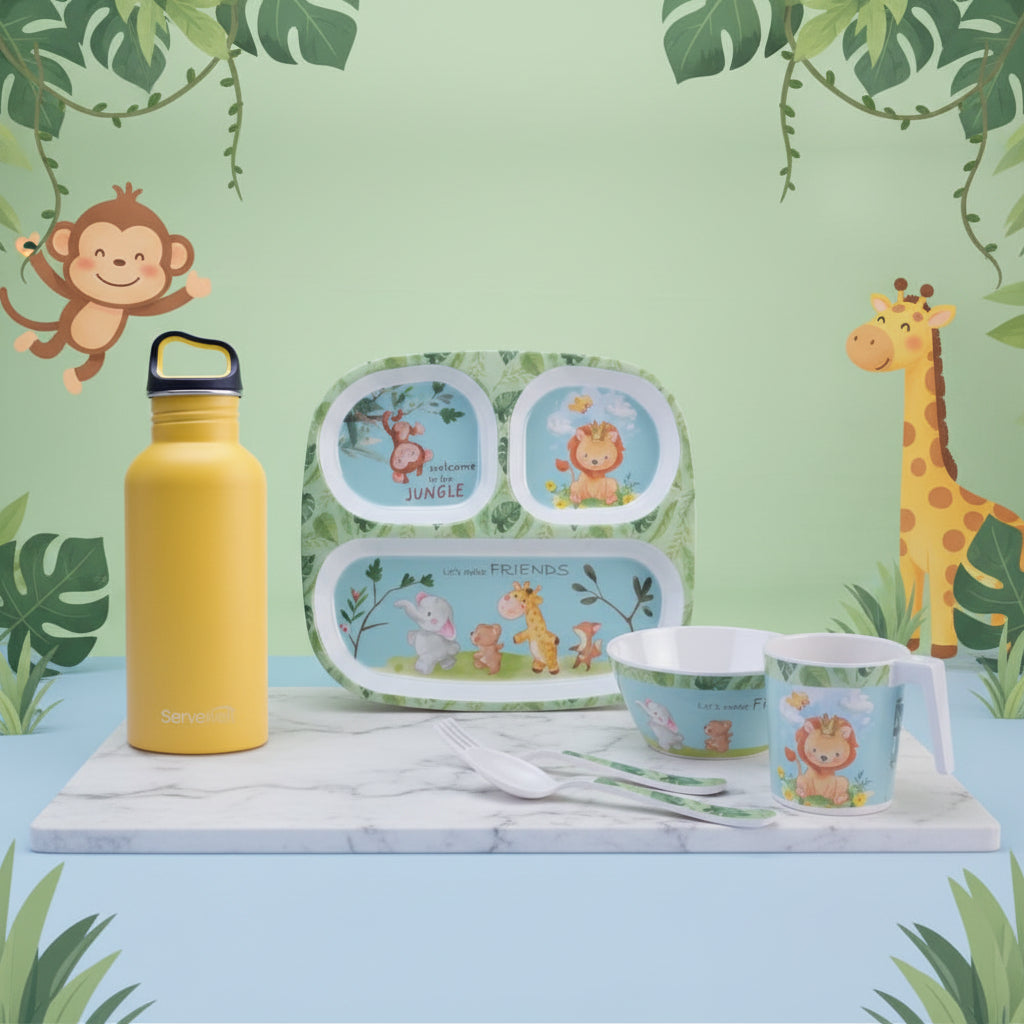 6 pc Kids Set Captain Yellow - Jungle
