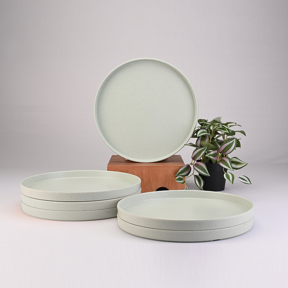 Servewell Dinner Set 31 pc Thali - Dots Green