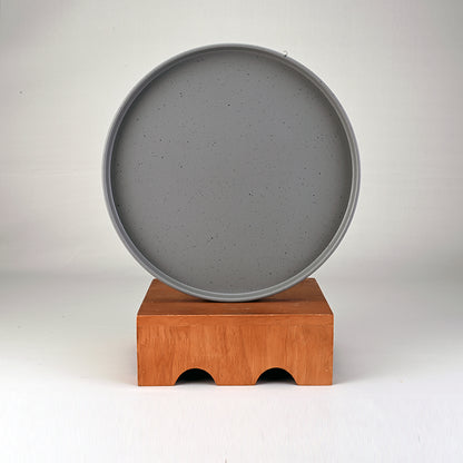 6 pc Side Plate Set Thali 20.3 cm - Dots Grey