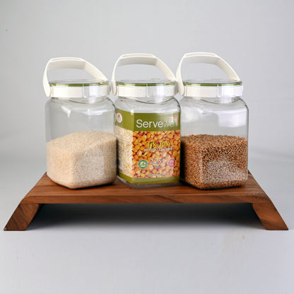 Container Airtight Tik-Tak Set 3 pc Square 2.25 ltr