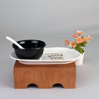 Soup Set 3 pc - Happiness Black