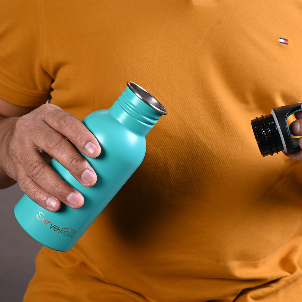Captain - SS Single Wall Bottle 800 ml - Sea Green