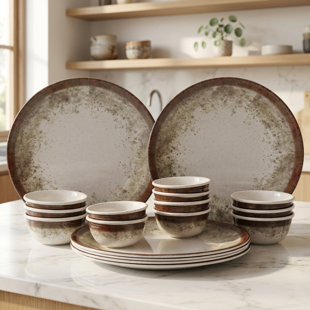 18 pc Dinner Set Gravel - Dune