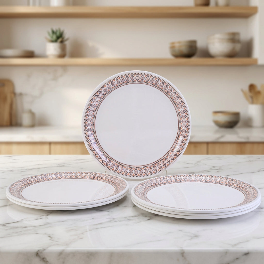 6 pc Dinner Plate Set Round 28 cm - Diya