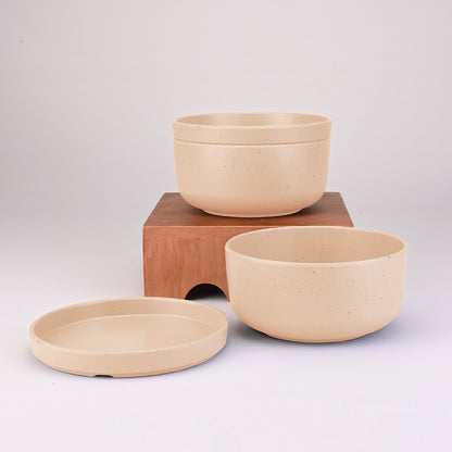 Servewell Dinner Set 31 pc Thali - Dots Yellow