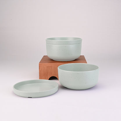 Servewell Dinner Set 31 pc Thali - Dots Green
