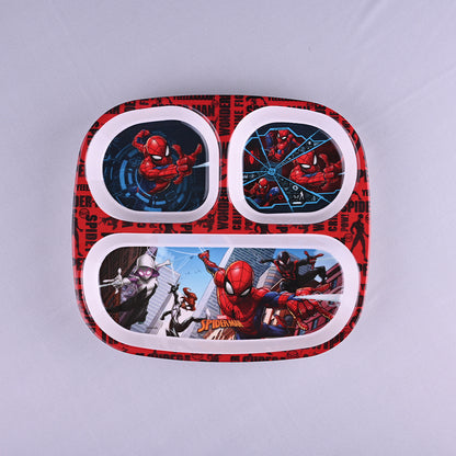 3 pc Rect 3Plate Fork & Spoon Set - Spiderman