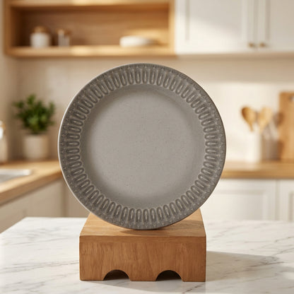 6 pc Dinner Plate Set Gravel 27 cm - Tracery