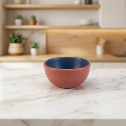 6 pc Veg Bowl Set Portico 10 cm - Ink and Terracotta